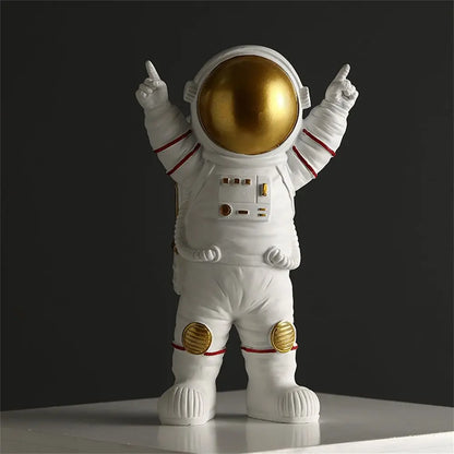 Cosmonaut Miniature Statues - Decorative Astronaut Figurines and Moon Sculptures for Home Decor Gifts