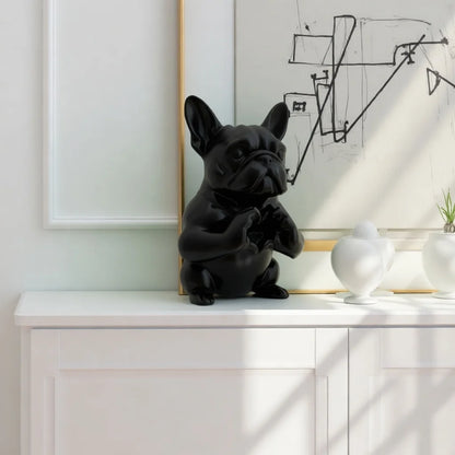 Adorable Resin Dog Statue - Ideal for Home, Office, and Holiday Decor; Perfect Gift for Family and Friends