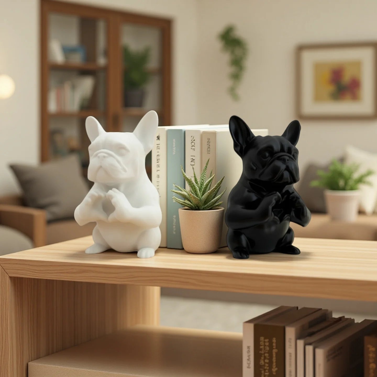 Adorable Resin Dog Statue - Ideal for Home, Office, and Holiday Decor; Perfect Gift for Family and Friends