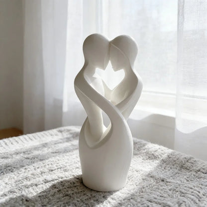 Intertwined Lovers Sculptures - Modern Minimalist Embrace for Valentine's Day Home Décor
