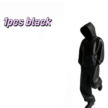 Faceless Thinker Model Set (1 or 2 Pieces) – Black & White Decorative Accent for Computer Desks and Hallway Displays