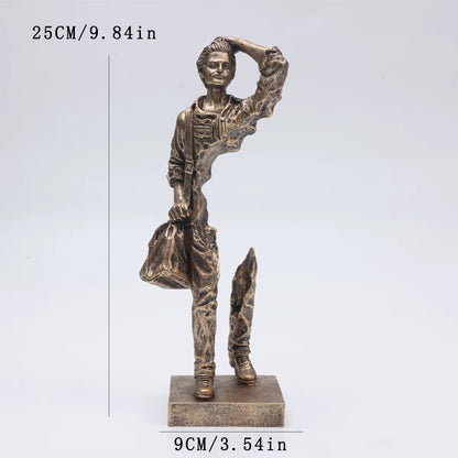 Traveler Sculpture - Abstract Resin Decorative Accent for Home and Office, Suitable for Indoor and Outdoor Use