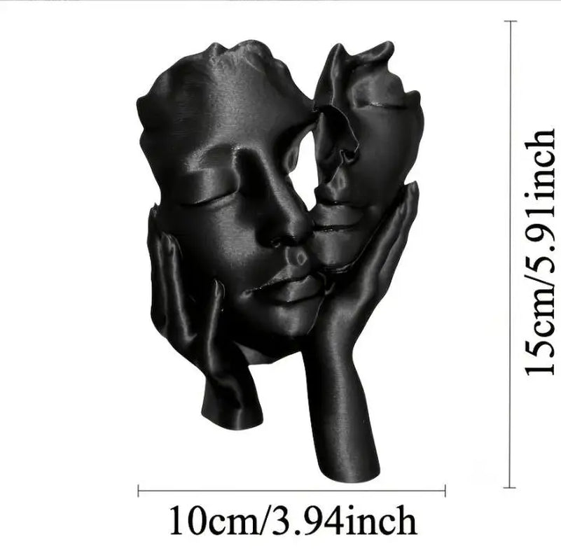 Abstract Embrace Sculpture - Warm Hug Statue for Home Decor, Modern Art Wedding Anniversary Gift, Symbol of Love