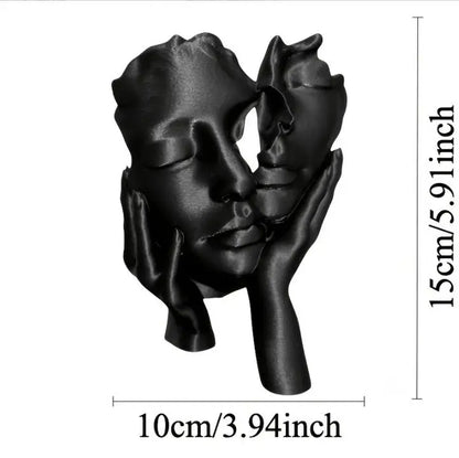 Abstract Embrace Sculpture - Warm Hug Statue for Home Decor, Modern Art Wedding Anniversary Gift, Symbol of Love