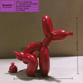 Contemporary Decorative Balloon Dog Sculpture for Living Room, Farmhouse, Bedroom, and Office Cabinet in Wood Finish
