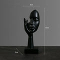 Nordic Abstract Resin Face Character Figurines for Office Home Decor