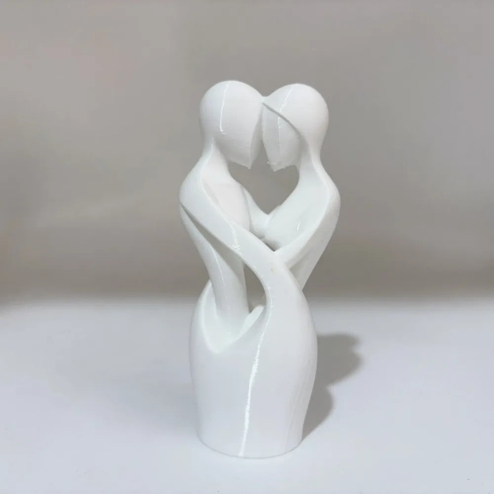Intertwined Lovers Sculptures - Modern Minimalist Embrace for Valentine's Day Home Décor