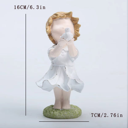 Banksy-Inspired Heart Balloon and Flying Girl Modern Sculpture for Home Décor