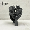 Abstract Embrace Sculpture - Warm Hug Statue for Home Decor, Modern Art Wedding Anniversary Gift, Symbol of Love