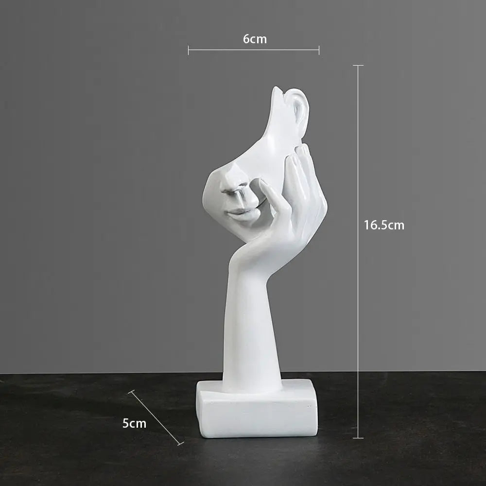 Nordic Abstract Resin Face Character Figurines for Office Home Decor