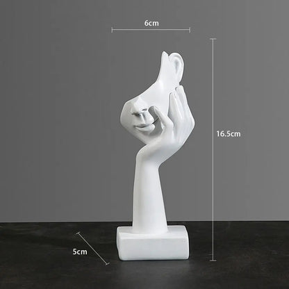 Nordic Abstract Resin Face Character Figurines for Office Home Decor