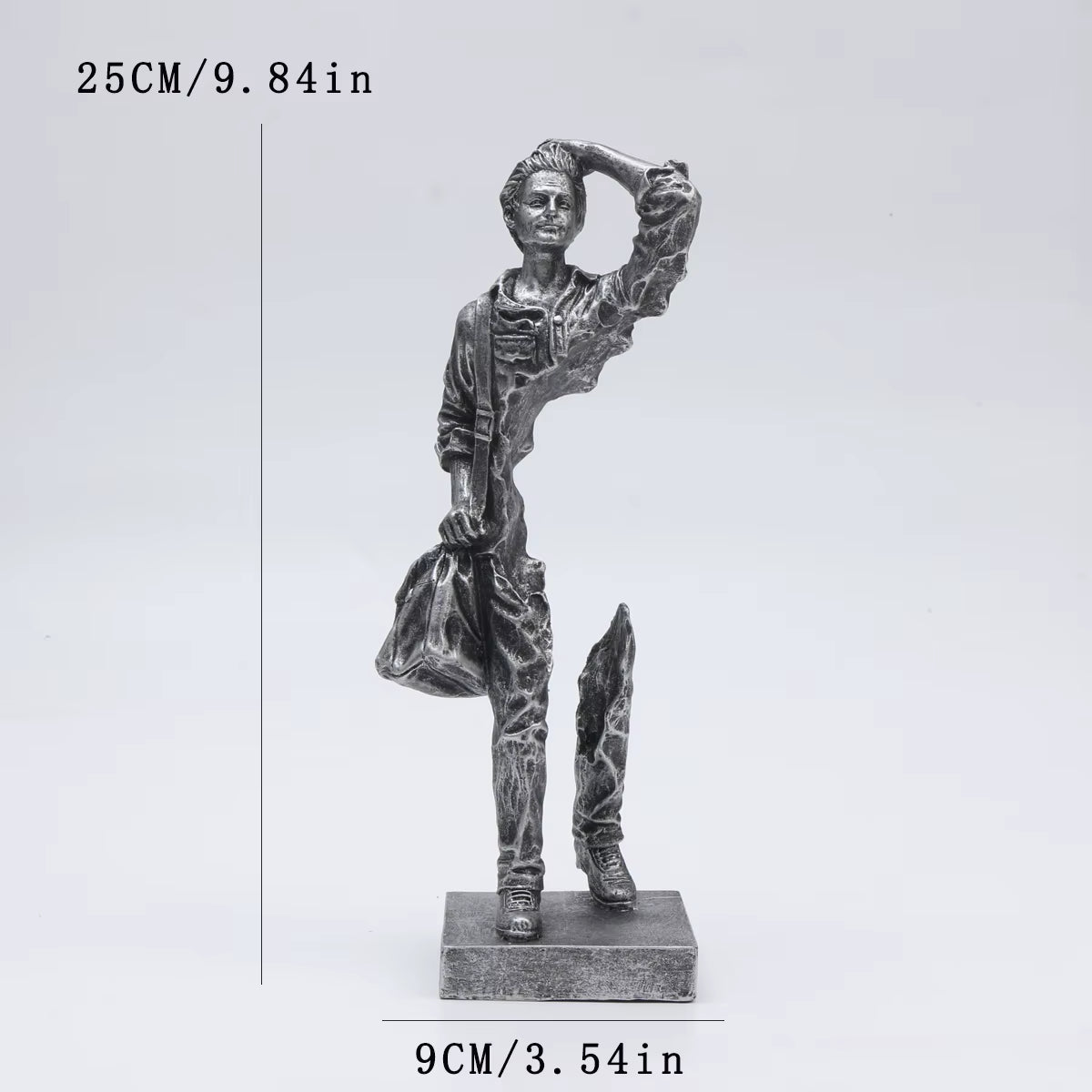 Traveler Sculpture - Abstract Resin Decorative Accent for Home and Office, Suitable for Indoor and Outdoor Use
