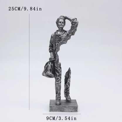 Traveler Sculpture - Abstract Resin Decorative Accent for Home and Office, Suitable for Indoor and Outdoor Use