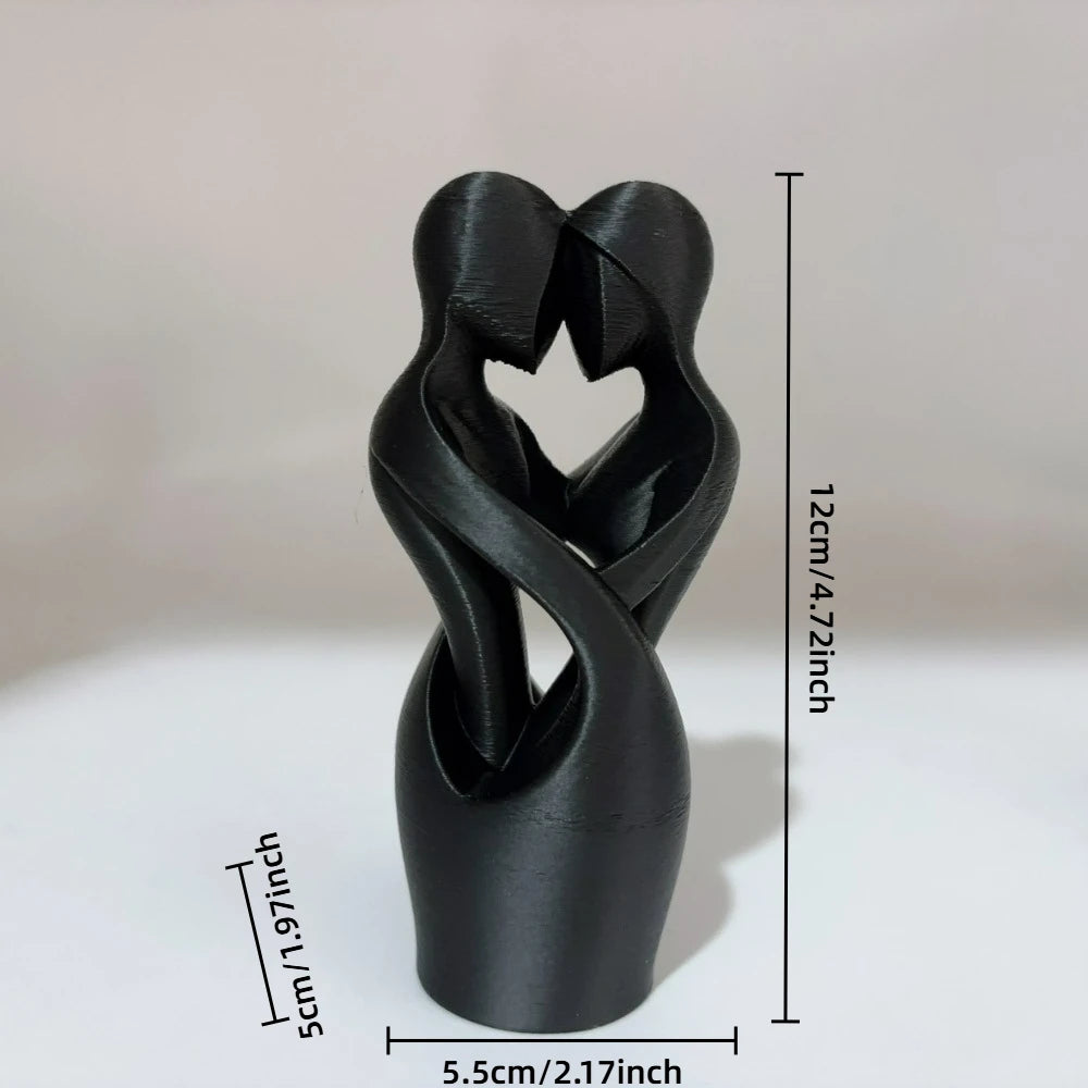 Intertwined Lovers Sculptures - Modern Minimalist Embrace for Valentine's Day Home Décor