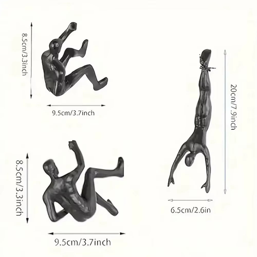 Climbing Man Series Wall Sculpture - Unique Retro Pendant for Party Decoration and Gifting