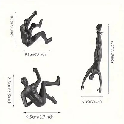 Climbing Man Series Wall Sculpture - Unique Retro Pendant for Party Decoration and Gifting