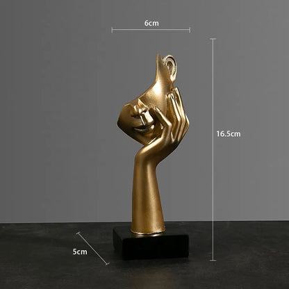 Nordic Abstract Resin Face Character Figurines for Office Home Decor