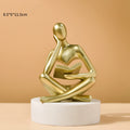 Abstract Thinker Sculpture - Modern Resin Figurine for Bookshelf and Home Decor
