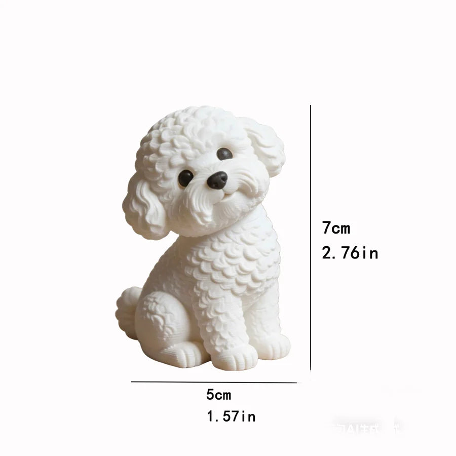 Adorable Miniature Dog Figurines for Home and Office Decor, Wedding Supplies, and Scene Decoration