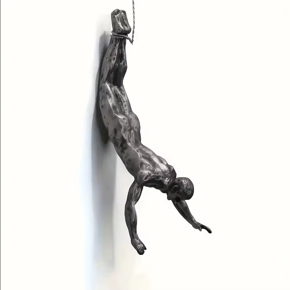 Climbing Man Series Wall Sculpture - Unique Retro Pendant for Party Decoration and Gifting