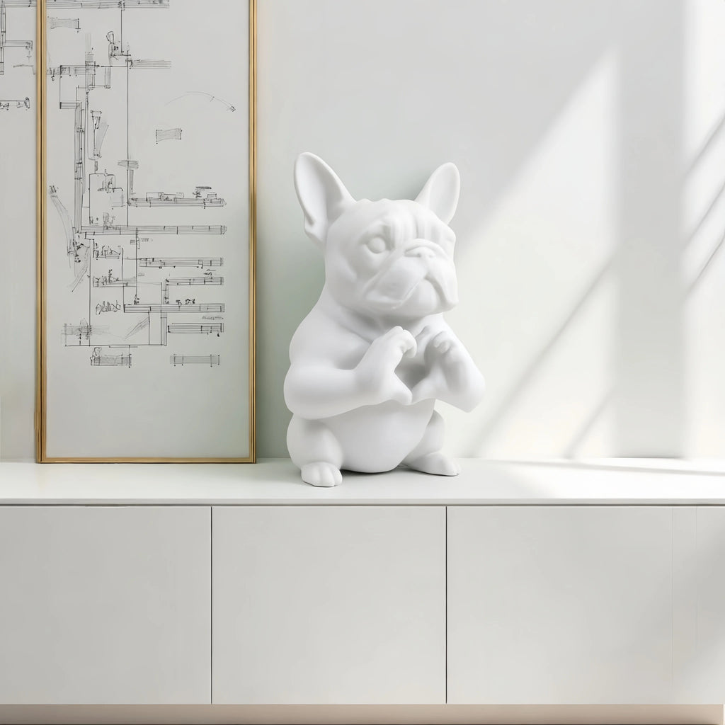 Adorable Resin Dog Statue - Ideal for Home, Office, and Holiday Decor; Perfect Gift for Family and Friends
