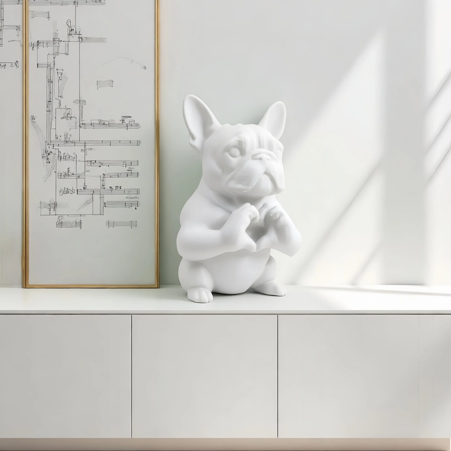 Adorable Resin Dog Statue - Ideal for Home, Office, and Holiday Decor; Perfect Gift for Family and Friends