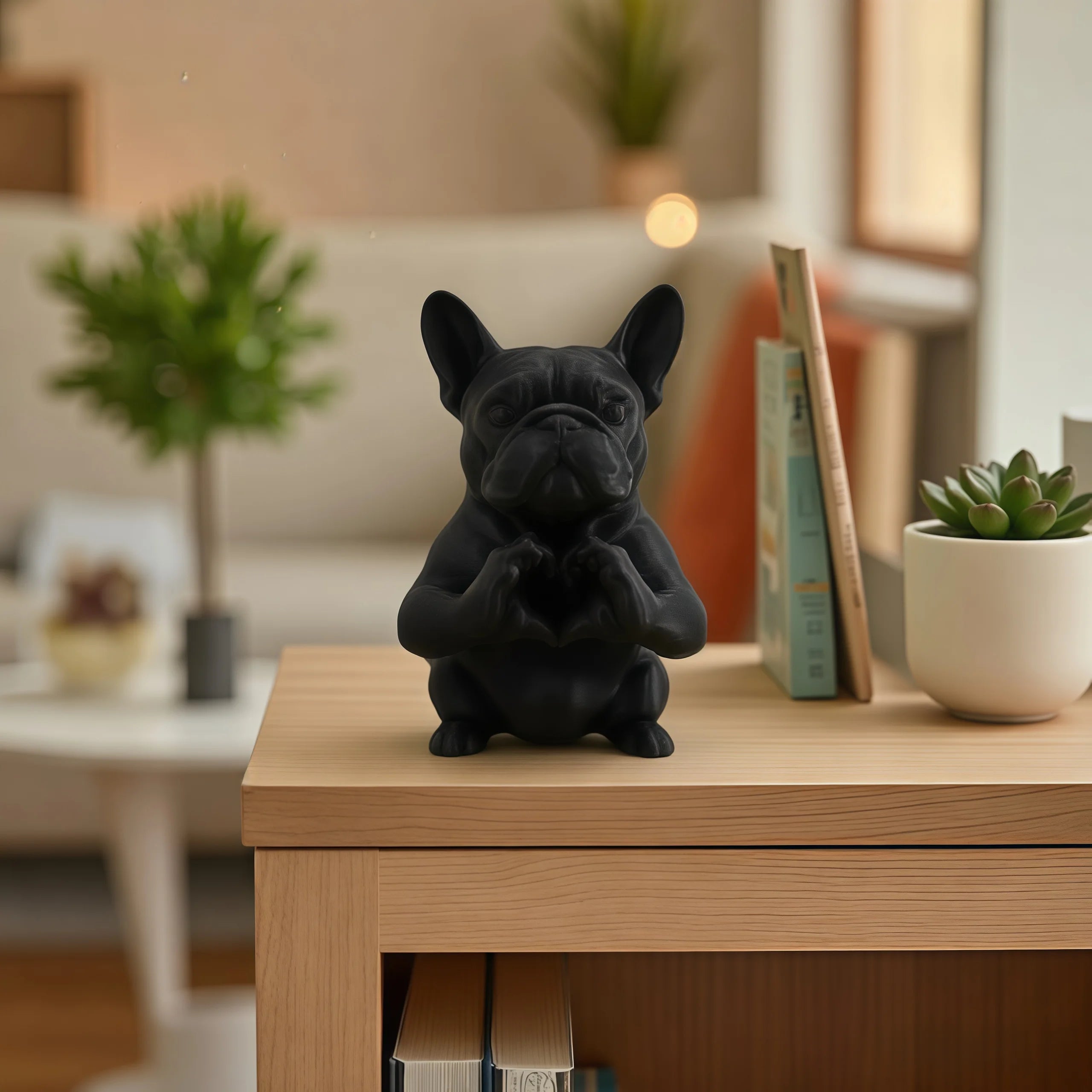 Adorable Resin Dog Statue - Ideal for Home, Office, and Holiday Decor; Perfect Gift for Family and Friends