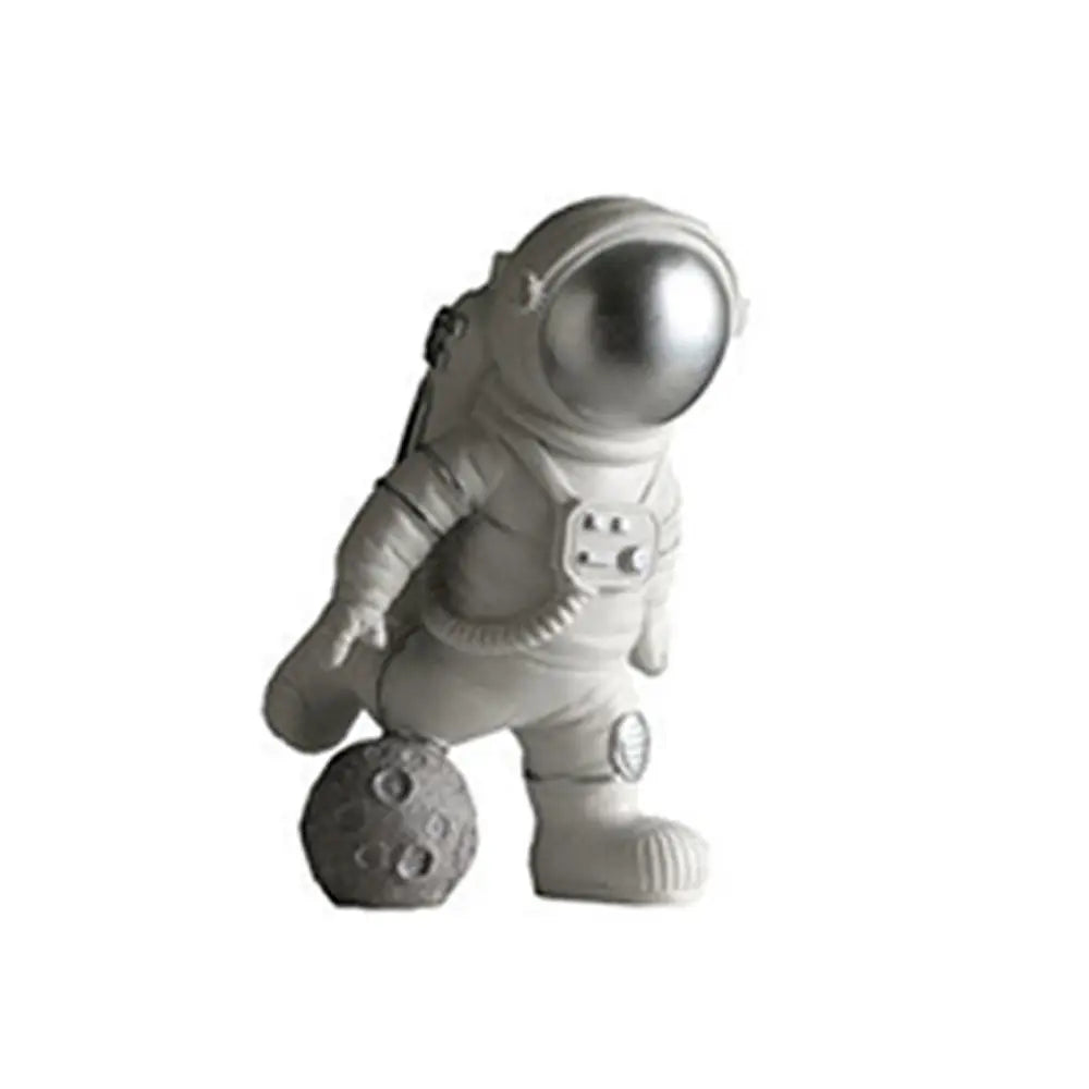 Cosmonaut Miniature Statues - Decorative Astronaut Figurines and Moon Sculptures for Home Decor Gifts