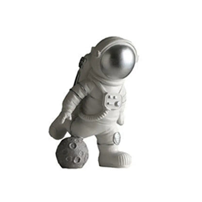 Cosmonaut Miniature Statues - Decorative Astronaut Figurines and Moon Sculptures for Home Decor Gifts