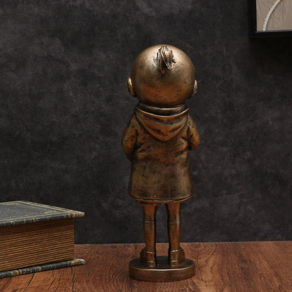 Creative Bronze Banksy Deep Sea Diver Sculpture - Doodle Master of Loneliness and Communication Home Decor