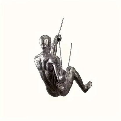 Climbing Man Series Wall Sculpture - Unique Retro Pendant for Party Decoration and Gifting