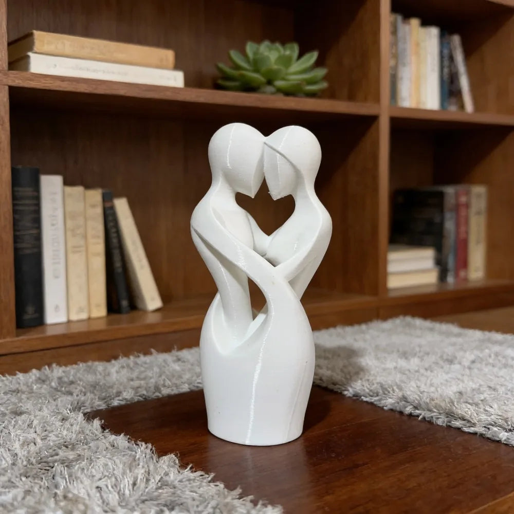 Intertwined Lovers Sculptures - Modern Minimalist Embrace for Valentine's Day Home Décor