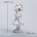 Banksy-Inspired Heart Balloon and Flying Girl Modern Sculpture for Home Décor