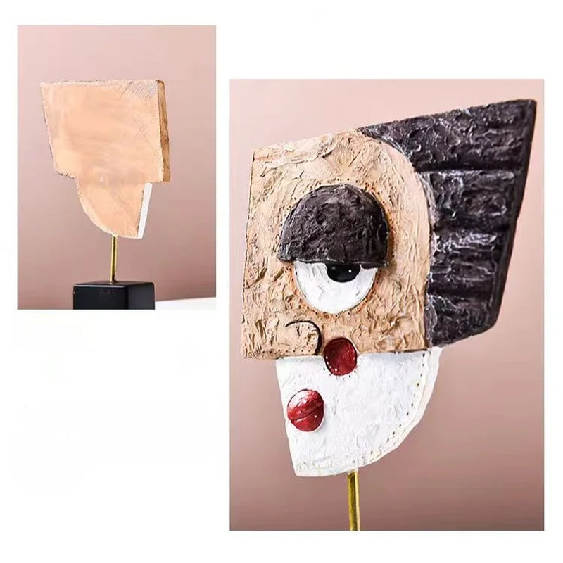 Abstract Figurative Decorative Art Piece for Living Room TV Cabinet or Bar - Premium Home Decor