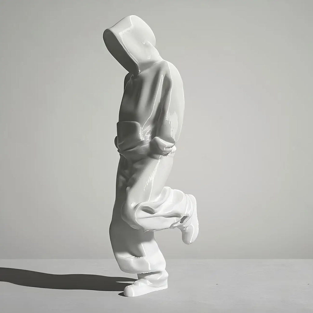 Faceless Thinker Model Set (1 or 2 Pieces) – Black & White Decorative Accent for Computer Desks and Hallway Displays