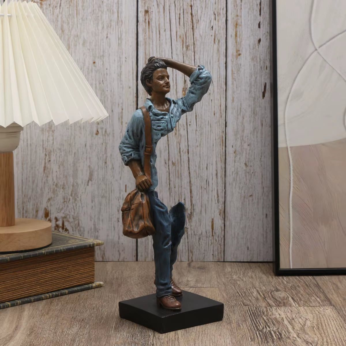 Traveler Sculpture - Abstract Resin Decorative Accent for Home and Office, Suitable for Indoor and Outdoor Use