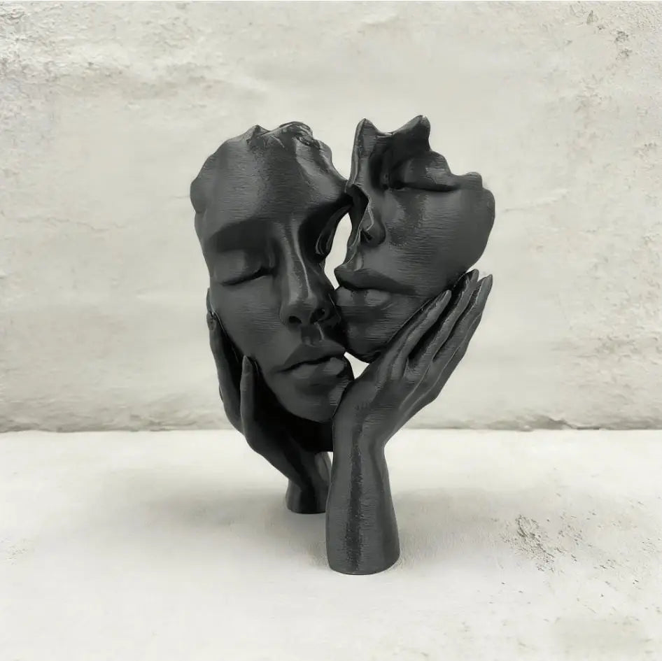 Abstract Embrace Sculpture - Warm Hug Statue for Home Decor, Modern Art Wedding Anniversary Gift, Symbol of Love
