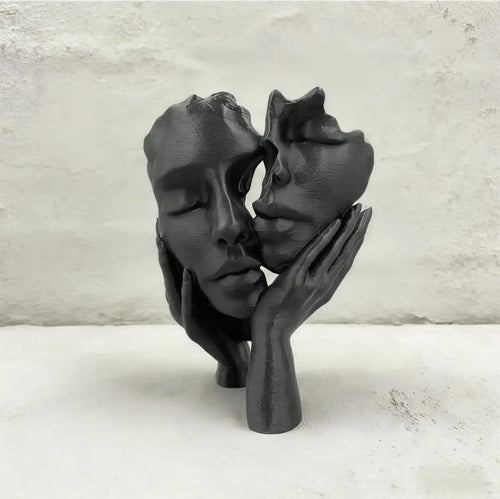 Abstract Embrace Sculpture - Warm Hug Statue for Home Decor, Modern Art Wedding Anniversary Gift, Symbol of Love