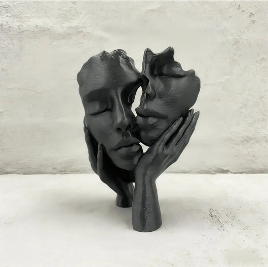 Abstract Embrace Sculpture - Warm Hug Statue for Home Decor, Modern Art Wedding Anniversary Gift, Symbol of Love