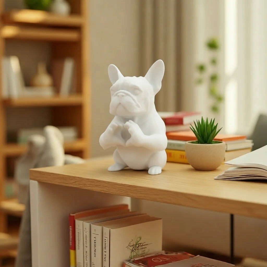 Adorable Resin Dog Statue - Ideal for Home, Office, and Holiday Decor; Perfect Gift for Family and Friends