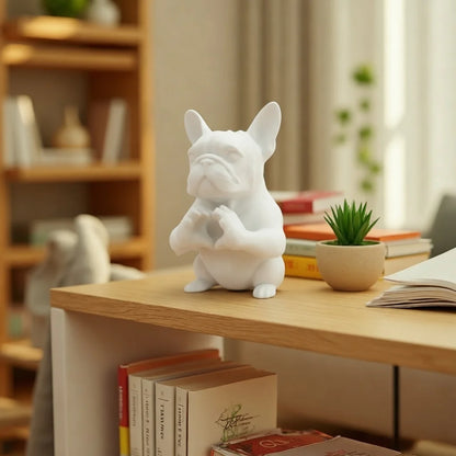Adorable Resin Dog Statue - Ideal for Home, Office, and Holiday Decor; Perfect Gift for Family and Friends