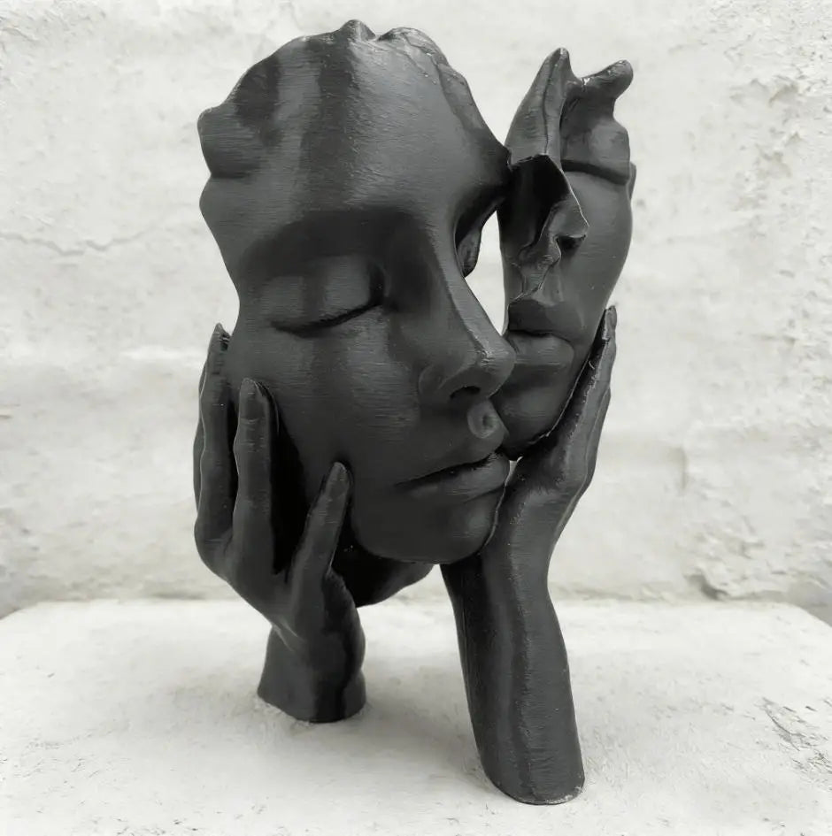 Abstract Embrace Sculpture - Warm Hug Statue for Home Decor, Modern Art Wedding Anniversary Gift, Symbol of Love
