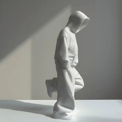 Faceless Thinker Model Set (1 or 2 Pieces) – Black & White Decorative Accent for Computer Desks and Hallway Displays