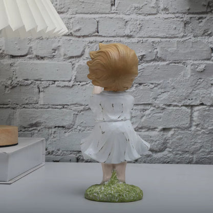 Banksy-Inspired Heart Balloon and Flying Girl Modern Sculpture for Home Décor
