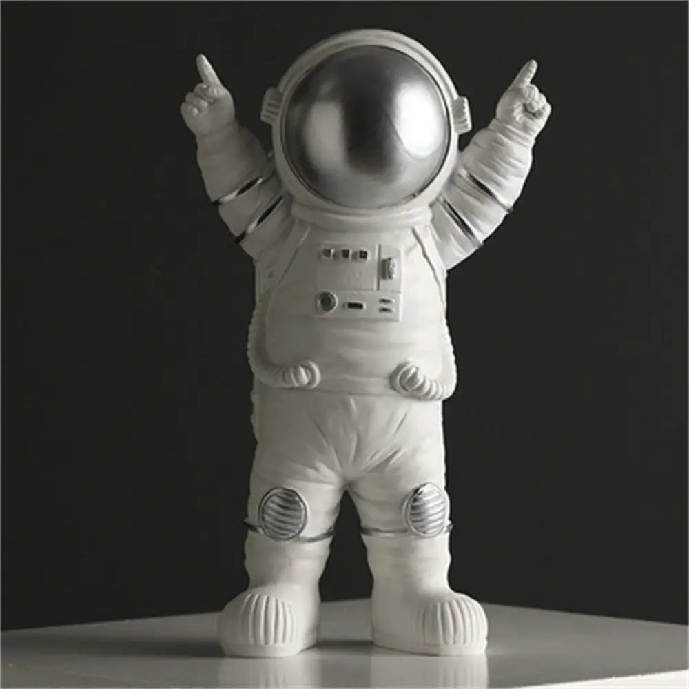 Cosmonaut Miniature Statues - Decorative Astronaut Figurines and Moon Sculptures for Home Decor Gifts