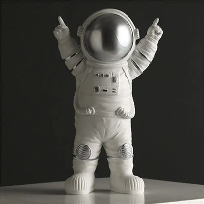Cosmonaut Miniature Statues - Decorative Astronaut Figurines and Moon Sculptures for Home Decor Gifts