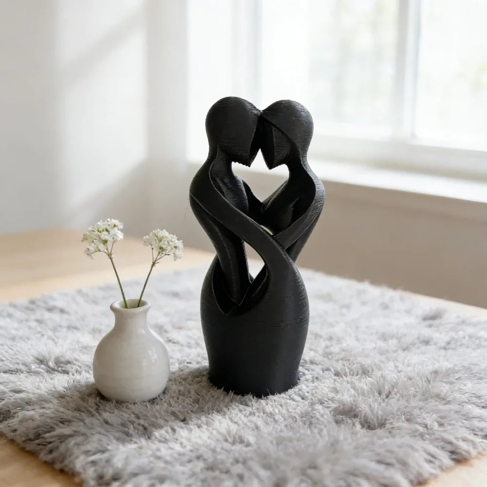 Intertwined Lovers Sculptures - Modern Minimalist Embrace for Valentine's Day Home Décor