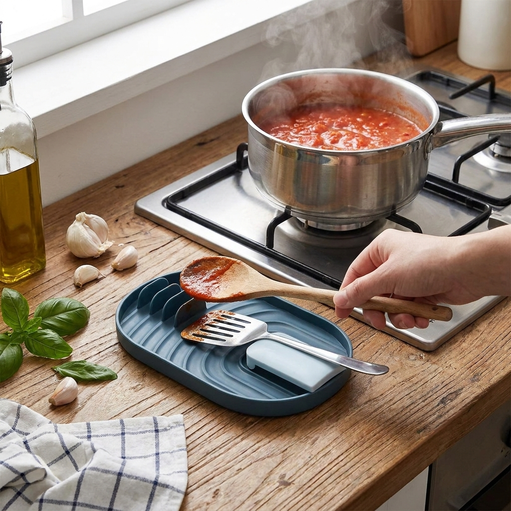Durable Plastic Spoon Rest