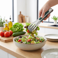 Non-Slip Stainless Steel Food Tongs serving salad