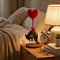 Floating Cat with Heart Balloon Statue - lifestyle hero